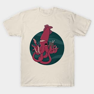 Squid Reading T-Shirt